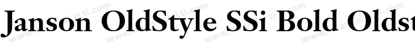 Janson OldStyle SSi Bold Oldstyle Figures字体转换